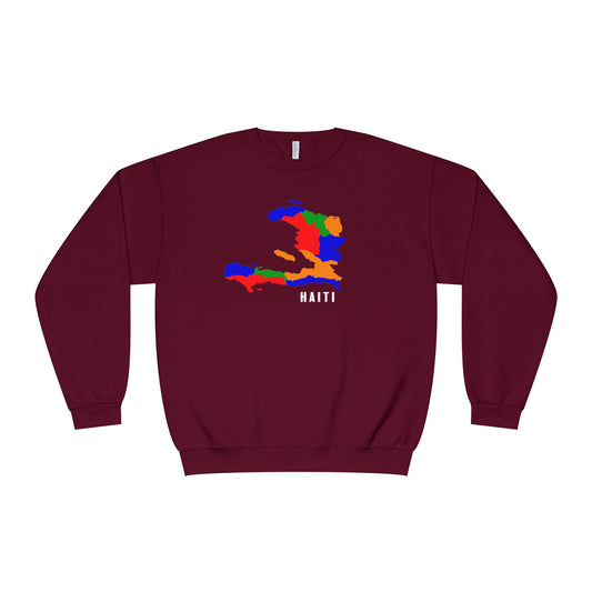 Haiti Color Map Crewneck Sweatshirt